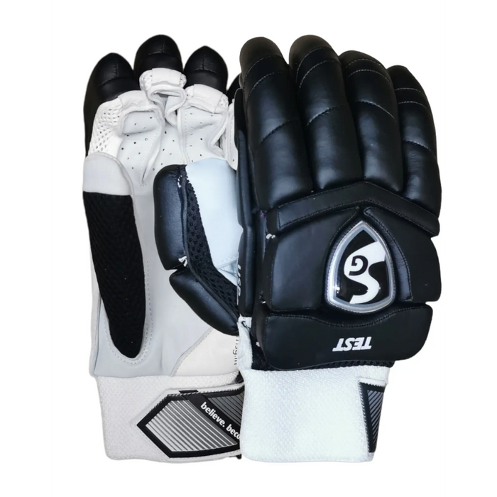 SG TEST BLACK BATTING GLOVES